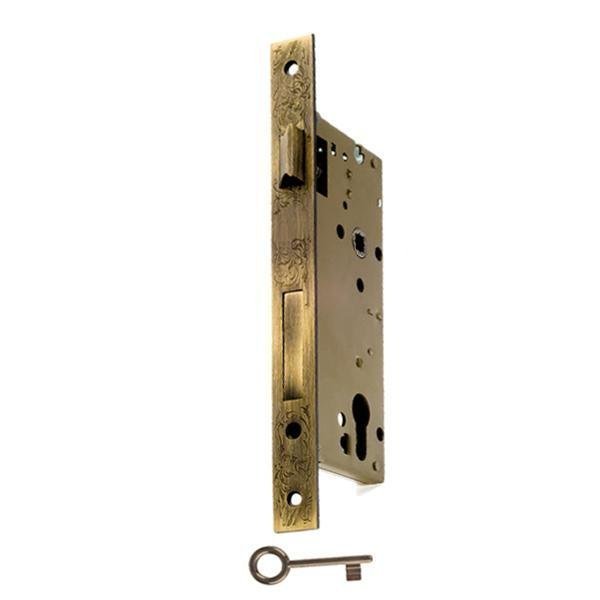 Hafele Gömme kilit WC antik bronz 60/22mm