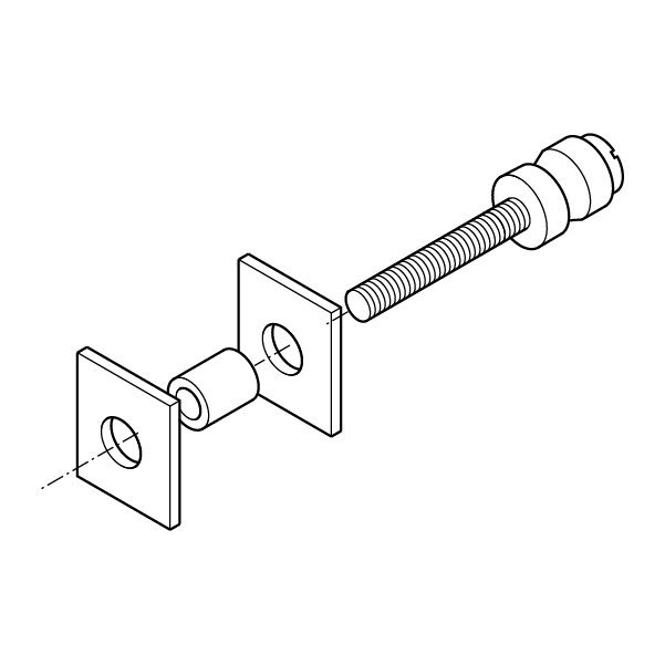 Hafele COSIMO Ç.kol bağlantı çift taraf 52-69mm