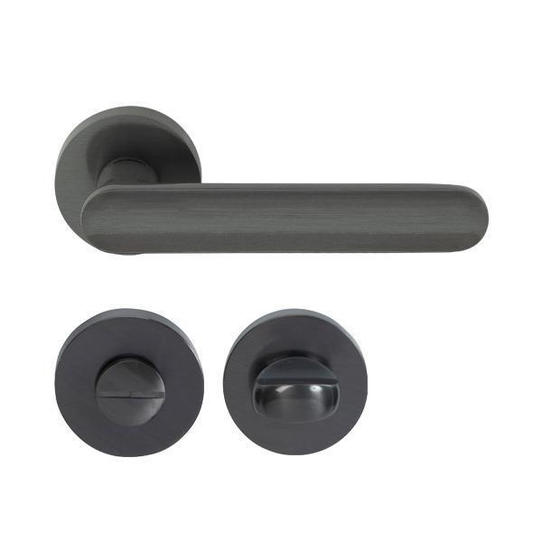 Hafele Marte Wc Kapı Kolu Seti, Antrasit Renk