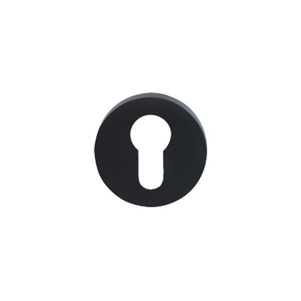 Hafele Yuvarlak Barelli Kapı Kolu Rozeti, Mat Siyah Renk