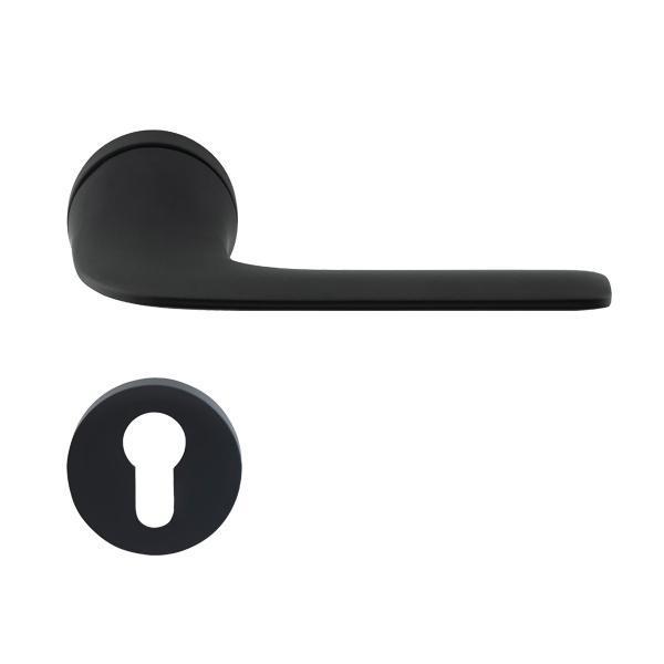 Hafele Norm Barelli Kapı Kolu Seti, Mat Siyah Renk