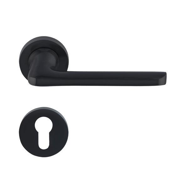 Hafele Eloy Barelli Kapı Kolu Seti, Mat Siyah Renk