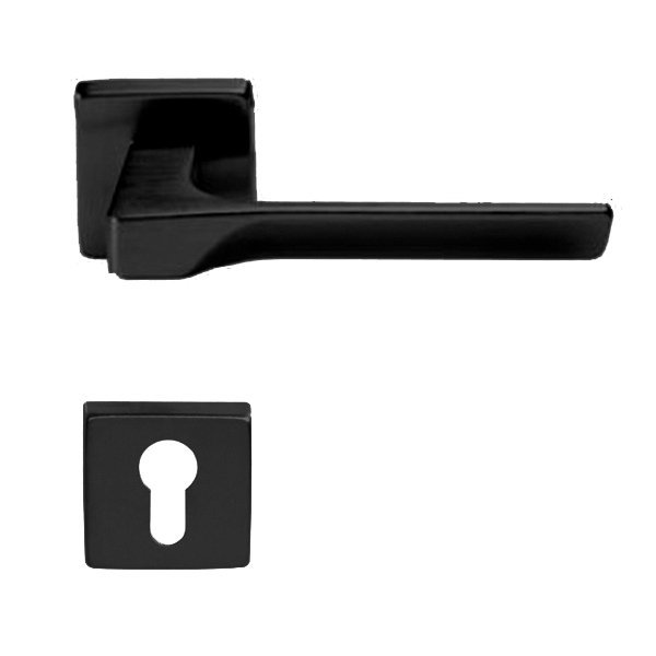 Hafele İstanbul Barelli Kapı Kolu Seti, Mat Siyah Renk