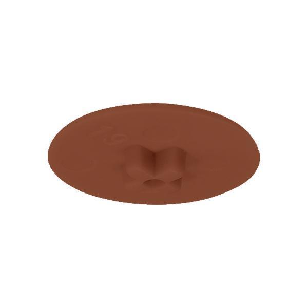 Hafele Minifix Kapak 15mm, Kahve Renk