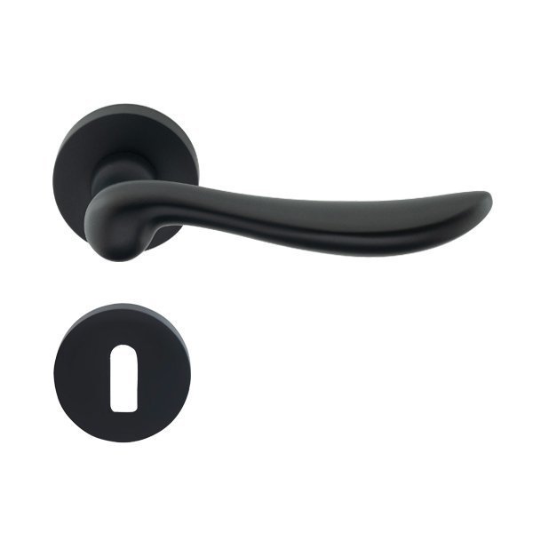 Hafele Troy Oda Kapı Kolu Seti, Mat Siyah Renk