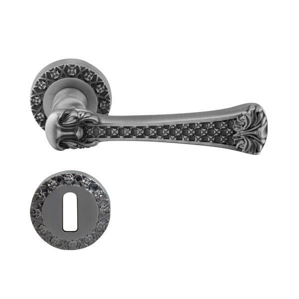 Hafele Sara Oda Kapı Kolu Seti, Antik Gümüş Renk