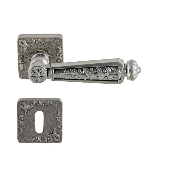 Hafele Ruby Oda Kapı Kolu Seti, Antik Gümüş