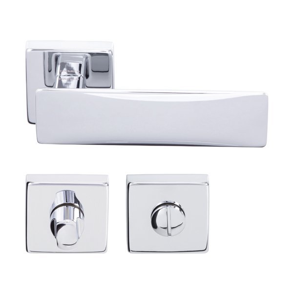 Hafele Spring Wc Kapı Kolu Seti, Parlak Krom Renk