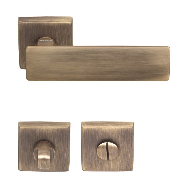 Hafele Spring Wc Kapı Kolu Seti, Antik Bronz Renk