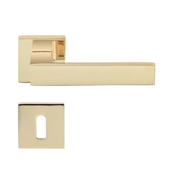 Hafele Pera Oda Kapı Kolu Seti, Parlak Pirinç Renk