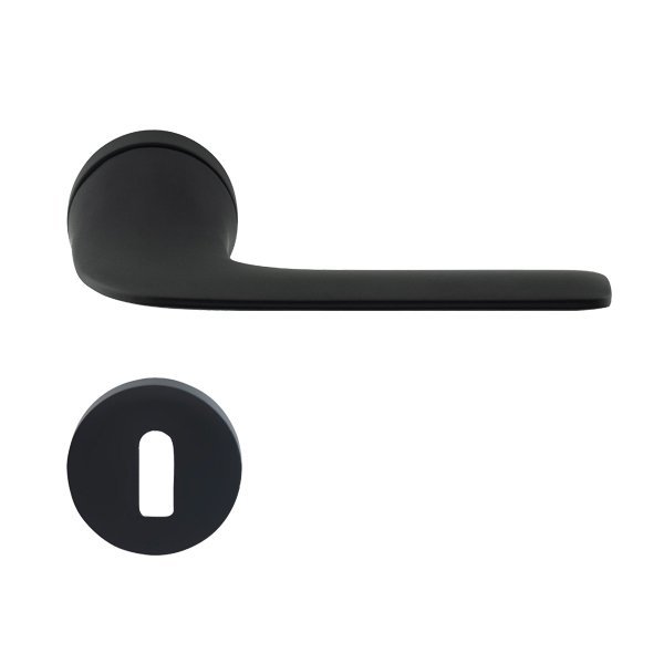 Hafele Norm Oda Kapı Kolu Seti, Mat Siyah Renk