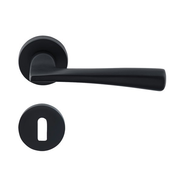 Hafele Milano Oda Kapı Kolu Seti, Mat Siyah Renk