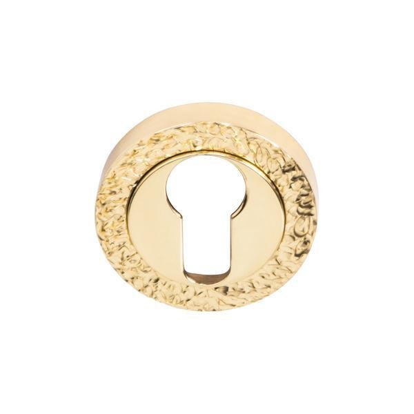 Hafele Yuvarlak Barelli Kapı Kolu Rozeti 52mm, Parlak Pirinç Renk