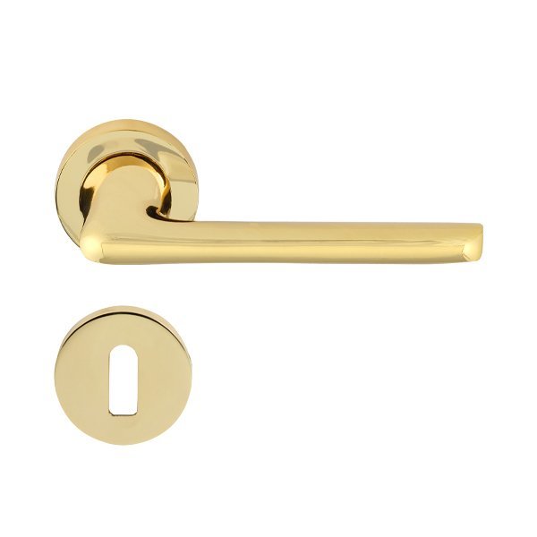 Hafele Eloy Oda Kapı Kolu Seti, Parlak Pirinç Renk