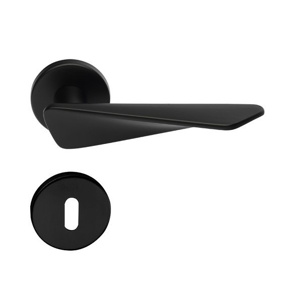 Hafele Crown Oda Kapı Kolu Seti, Mat Siyah Renk