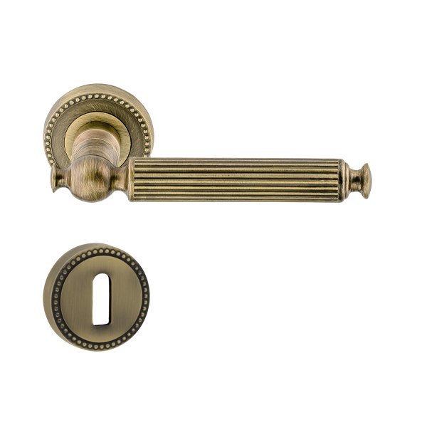 Hafele Calısto Oda Kapı Kolu Seti, Antik Bronz Renk