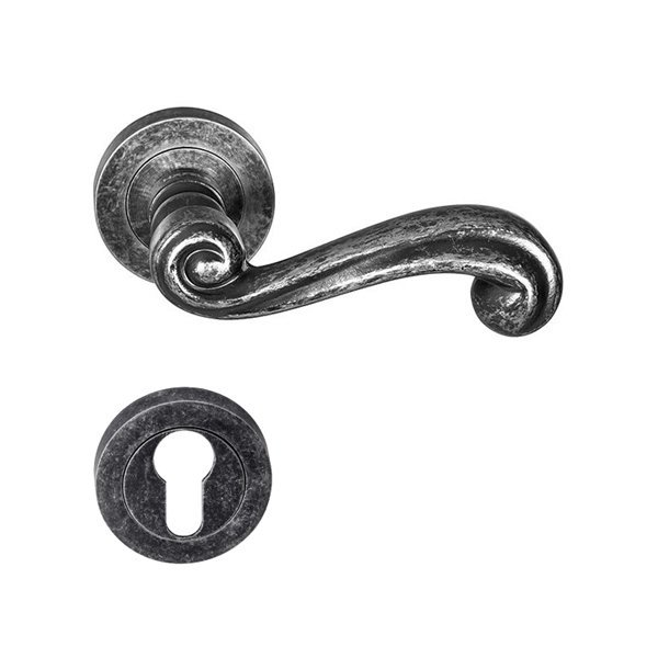 Hafele Plaza Barelli Kapı Kolu Seti, Antik Gümüş Renk