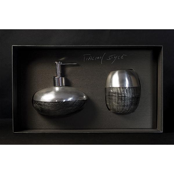 Hafele Glamour Banyo Aksesuar Seti, Parlak Krom Kahve ve Siyah Renk