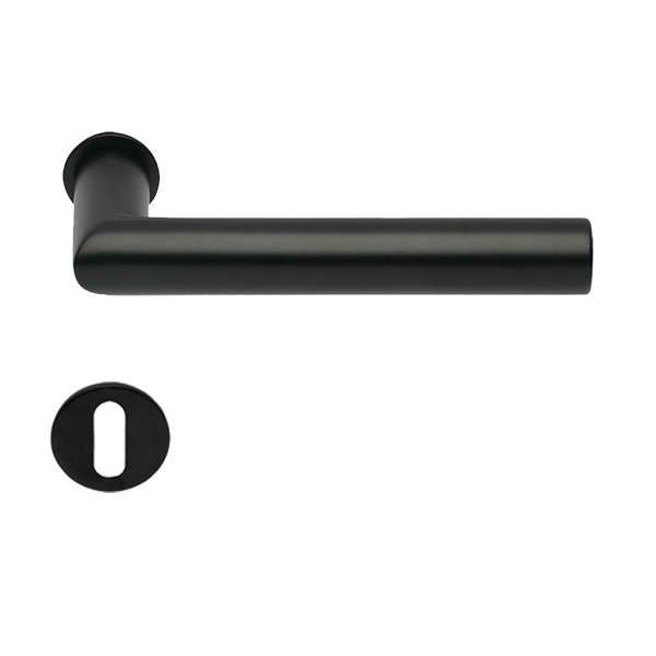 Hafele Mini Werner Oda Kapı Kolu Seti, Mat Siyah Renk