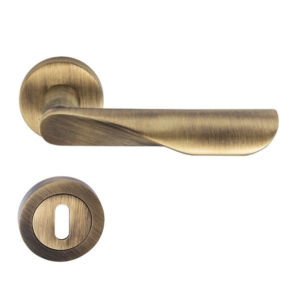 Hafele Curve-M Oda Kapı Kolu Seti, Antik Bronz Renk