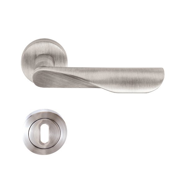 Hafele Curve Oda Kapı Kolu Seti, Mat Paslanmaz Çelik Renk