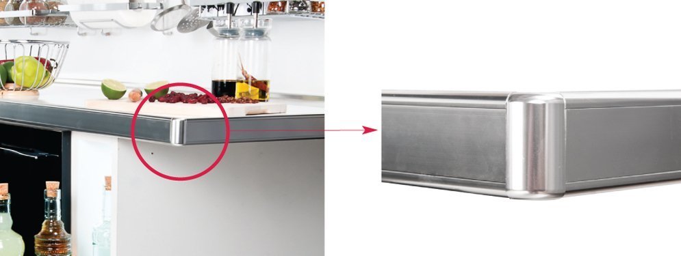 Hafele Tezgah Ön Profili 4x420cm, Parlak Eloksal Renk