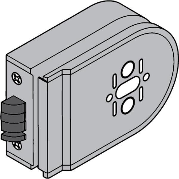 Hafele NOVA Cam kapı adaptörü gümüş eloksal