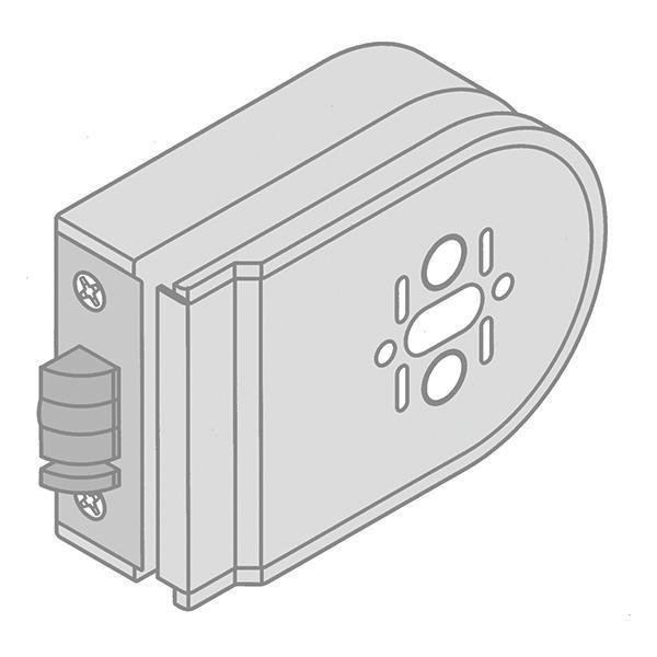 Hafele NOVA Cam kapı adaptörü krom parlak