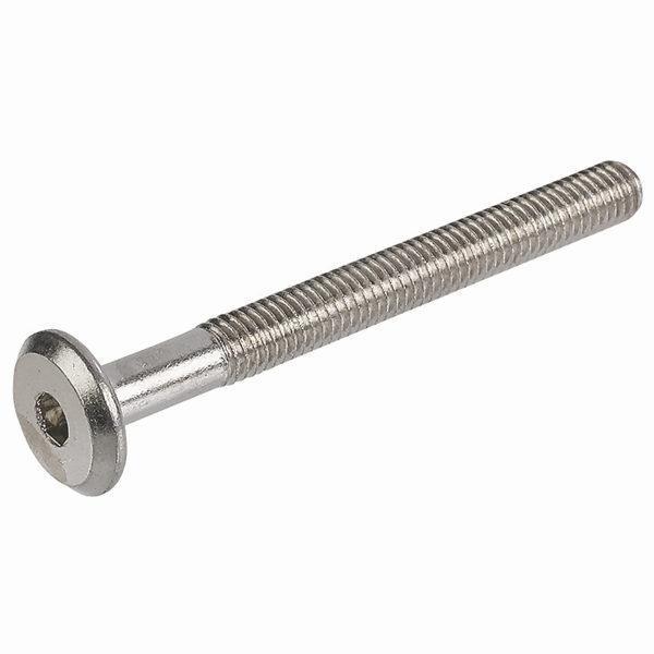 Hafele Yassı Başlı Vida M6x40mm, Nikel Kaplama (100 Adet)