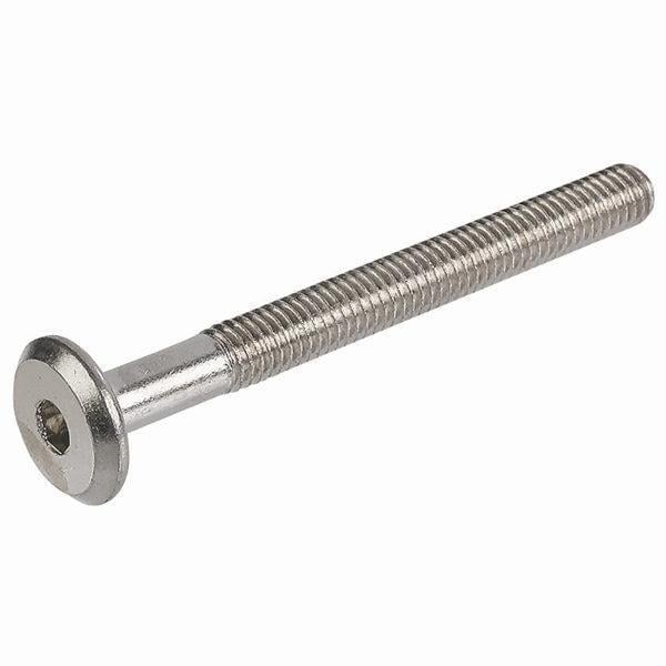 Hafele Yassı Başlı Vida M6x35mm, Nikel Kaplama (100 Adet)