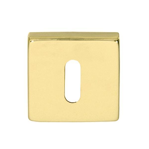 Hafele Kare Oda Kapı Kolu Rozeti 50mm, Parlak Pirinç Renk